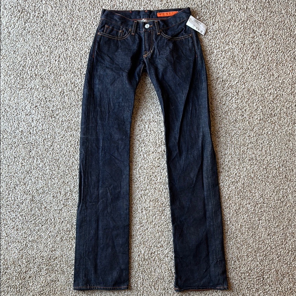 Deadstock 2006 Jean Shop Women’s Long Classic Raw Selvedge Denim Jeans 28 Actual
